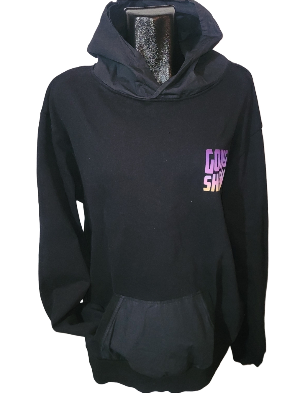 Gong Show Hockey Apparel Black Pullover Hoodie with Logo Size XXL